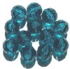 12 20mm Acrylic Faceted Blue Zircon
